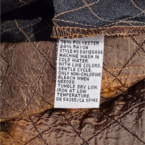 Brown Quilted Button-Up Jacket - Picture 5 of 5